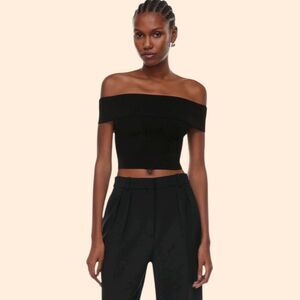 Aritzia Sculpt Knit Off Shoulder Top